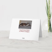 Humoristische foto van hond in kleding, verjaardag kaart (Achterkant)