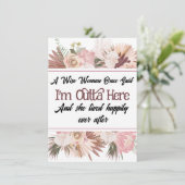 Humoristische Funny Leaving Kaarten voor collega,  (Staand voorkant)