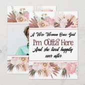 Humoristische Funny Leaving Kaarten voor collega,  (Voorkant / Achterkant)