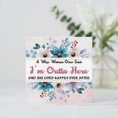 Humoristische Funny Leaving Kaarten voor collega,  (Staand voorkant)