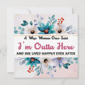 Humoristische Funny Leaving Kaarten voor collega,  (Voorkant)