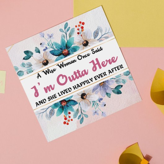 Humoristische Funny Leaving Kaarten voor collega, 