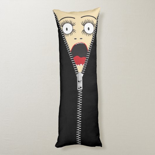 Humoristische gedrukte nep rits lichaamskussen (Achterkant (Verticaal))