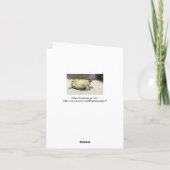 HUMORISTISCHE GET WELL NOTEER KAART / SCHILDPAD OM (Achterkant)