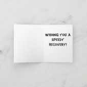 HUMORISTISCHE GET WELL NOTEER KAART / SCHILDPAD OM (Binnen)