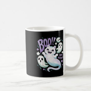 Humoristische Ghost Cat Boo Kat Halloween Koffiemok