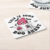 Humoristische Halloween "Dit is een aantal Boo She Kartonnen Onderzetters (Schuin)