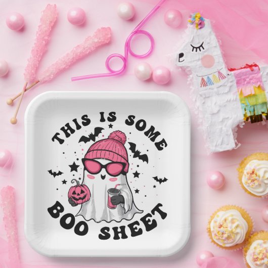 Humoristische Halloween "Dit is een aantal Boo She Papieren Bordje (Feest)