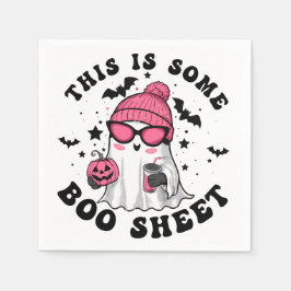 Humoristische Halloween "Dit is een aantal Boo She Servet