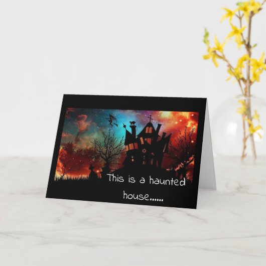 HUMORISTISCHE HALLOWEEN KAART (Gele Bloem)