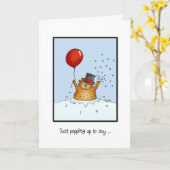 Humoristische Happy Groundhog Day Kaart (Gele Bloem)