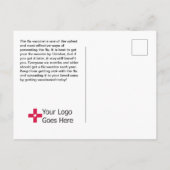 Humoristische herinnering voor pediatrisch griepva aankondigingskaart (Achterkant)