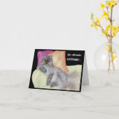 Humoristische HOUDING! Kaart (Gele Bloem)