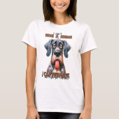 Humoristische Hound: Het grappige Hond Typografisc T-shirt (Voorkant)