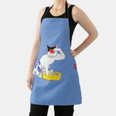 Humoristische Japanse Kat Bathing I Schort (Insitu)