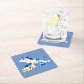 Humoristische Japanse Kat Bathing II Kartonnen Onderzetters (Insitu)