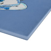 Humoristische Japanse Kat Bathing II Snijplank (Hoek)