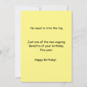 Humoristische Kaart van middelbare leeftijd (Achterkant)