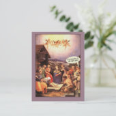 Humoristische Kaarten uit de kerststal twitteren h Feestdagenkaart (Staand voorkant)