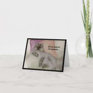 Humoristische kat die een kat is kaart