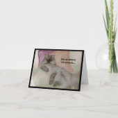 Humoristische kat die een kat is kaart (Voorkant)