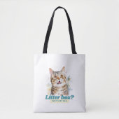Humoristische kat "kattenbak? Dat is mijn spa" Tote Bag (Voorkant)