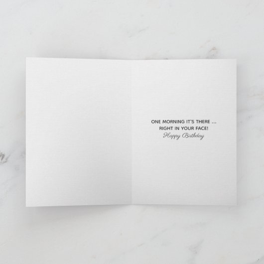 Humoristische kat verjaardag kaart (Binnen)