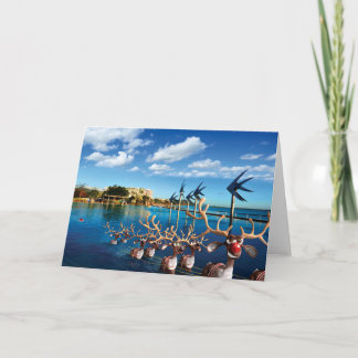 Humoristische kerst Kaart van de pelgrimstocht van