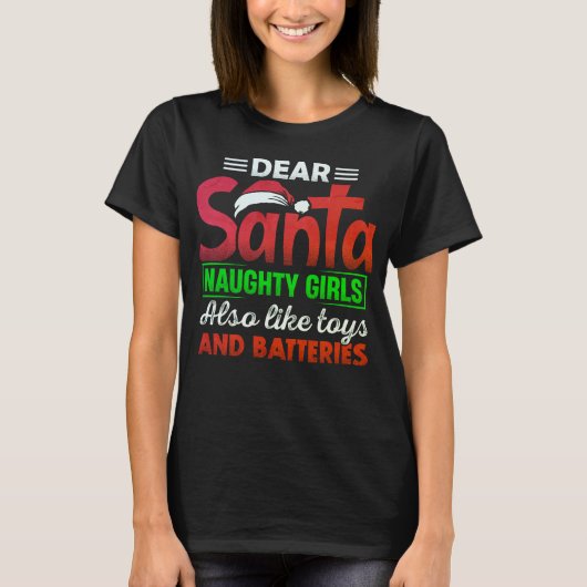 Humoristische kerst T-shirt met een brutale boodsc (Voorkant)