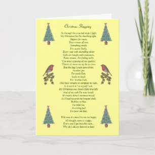 humoristische kerstgedicht robin en xmas tree card feestdagen kaart