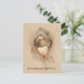 Humoristische  Kerstman in Gezichtsmasker Briefkaart (Staand voorkant)