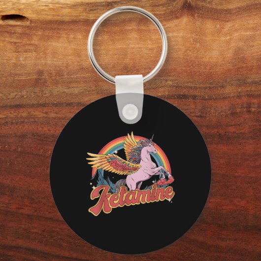 Humoristische Ketamine Paard Noodsituatie Grappige Sleutelhanger (Voorkant)