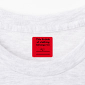 Humoristische kleding labels (Aangebracht)