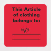 Humoristische kleding labels (Design 1)