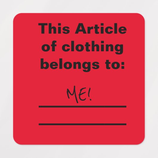 Humoristische kleding labels (Design 1)
