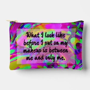 Humoristische kleurrijke make-up tas