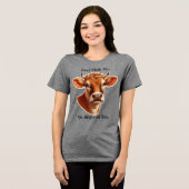 Humoristische Koe met speelse tekst Tri-Blend Shirt (Voorkant volledig)