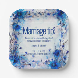 💍 Humoristische korenbloemen en lavendel eleganti Papieren Bordje