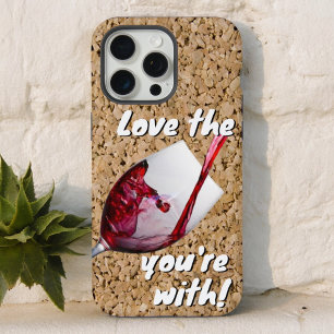 Humoristische liefde voor de wijn waarmee je bent iPhone 15 pro max case