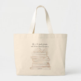 Humoristische Little Women Book Lover Quote Grote Tote Bag