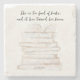 Humoristische Little Women Book Lover Quote Stenen Onderzetter