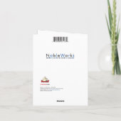 Humoristische Merry Christmas Kaart - Santa Stiff  (Achterkant)