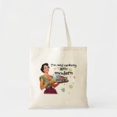 Humoristische Mid-Century en Moderne Retro Tote Bag (Voorkant)