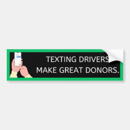 Humoristische moderne bumpersticker tegen sms'en