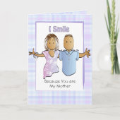 Humoristische Moeder Grappige Cartoon Etnische Ver Kaart (Voorkant)