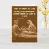 Humoristische moederdag kaart (Gele Bloem)