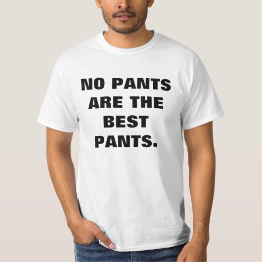 Humoristische No Pants T-shirt (Voorkant)