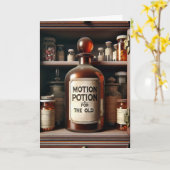Humoristische Old Age Potion Medicine Fles Kaart (Gele Bloem)