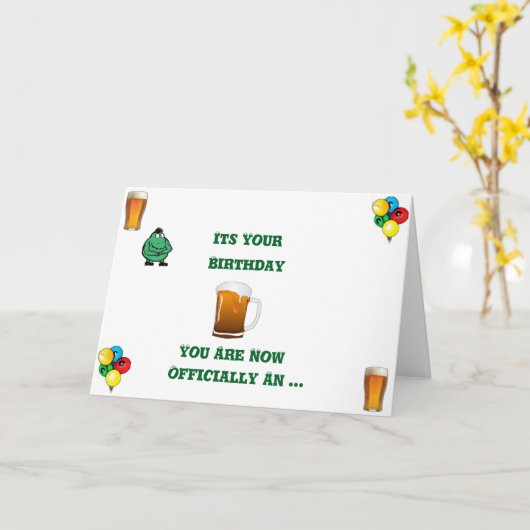 Humoristische 'Old Fart' Verjaardag Kaart (Gele Bloem)