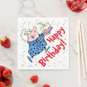 Humoristische oma verjaardagstaart party papier servet (Insitu)